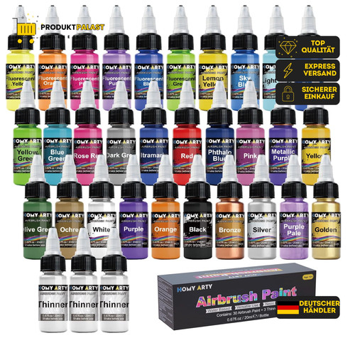Airbrush farbe set farben - airbrush, 3