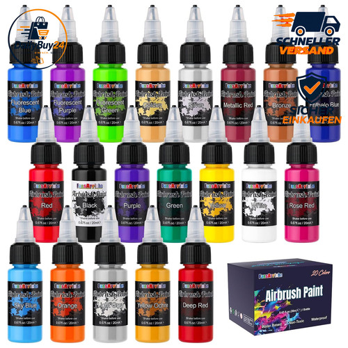 Airbrush farbe acryl - set, 20
