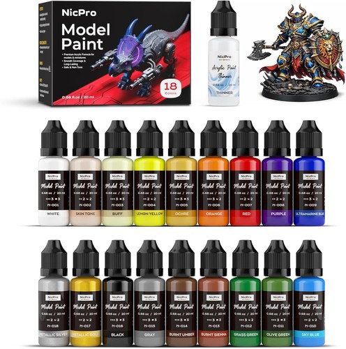 Modellbau acrylfarben set - set, 18